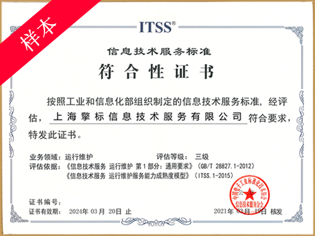 ITSS运行维护标准